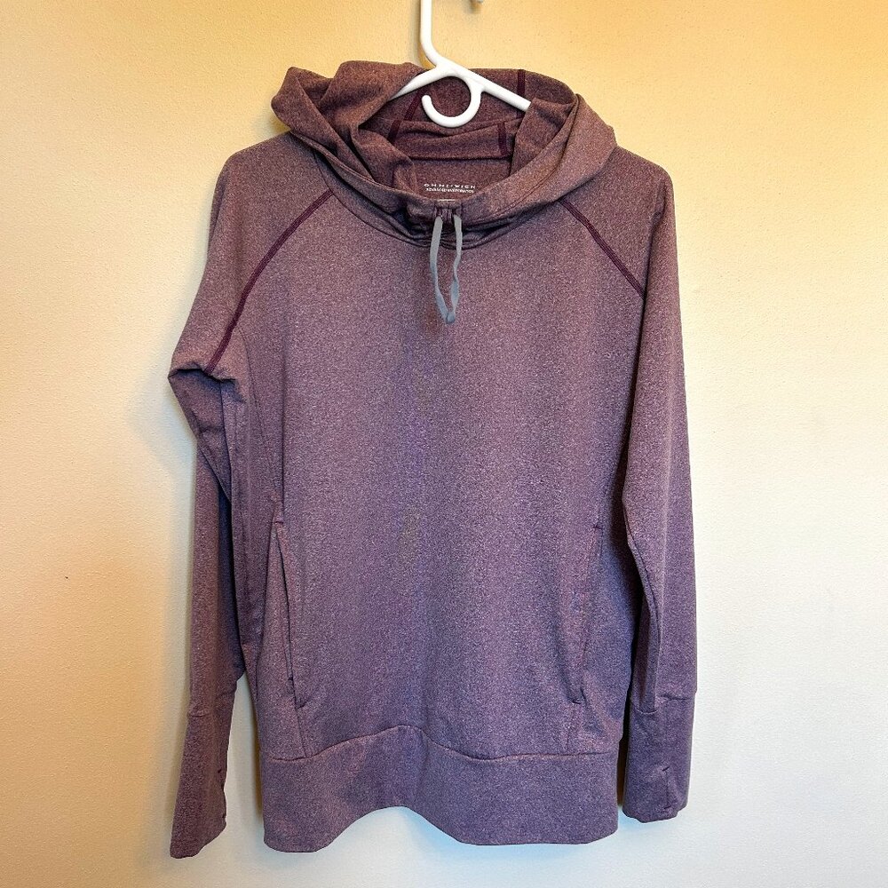 Columbia Omni-Wick Purple Hoodie Sweatshirt Size Small